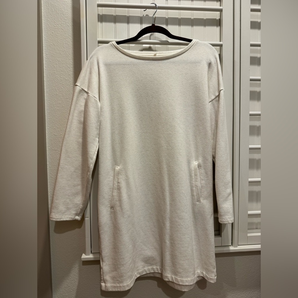 Lou & Grey Cream Sweatshirt Dress